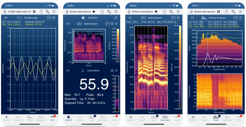 Support for audio interfaces with DC-coupled inputs has been improved, with optional DC offset correction and DC blocking filters per input channel. SignalScope X, Faber Acoustical's flagship dynamic signal analysis, data acquisition, and acoustics app for iOS and iPadOS, is now available.