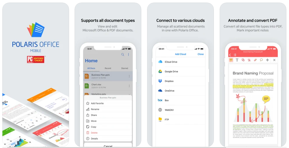 Polaris Office - PDF & Docs, View & Edit All Document Types Polaris Office Mobile app for iPhone and iPad (iOS devices) is a free app for iPhone and iPad, as well as other iOS devices.
