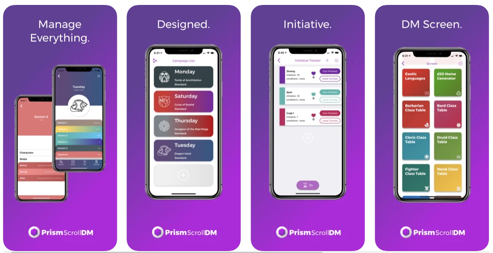 PrismScroll is the only Dungeons and Dragons Character Sheet Builder you'll ever need! Elegantly designed for your mobile devices. A simple, searchable database that displays all content in your PrismScroll app DM App Support.