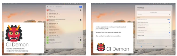 CI Demon is a macOS application that displays all of your CI information in the status bar of your desktop. Download Oscar Franco for Free Full Version CI Demon 3.0.27 for macOS - Offline Installer - A simple tool for keeping track of your continuous integration builds.