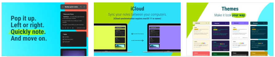 A lovely note-taking app with superpowers. Quick note-taking. SideNotes is intended to take notes quickly. Apptorium's SideNotes - Thoughts & Tasks is a Productivity app.