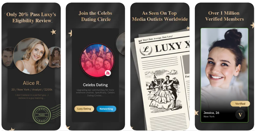 And join the circles of your celebrities! As a pro version of the ultra-exclusive dating app Luxy, Luxy Celebs provides the established services. Luxy is the leading luxury millionaire dating app for singles who are elite, wealthy, successful, and beautiful and enjoy all things luxurious.