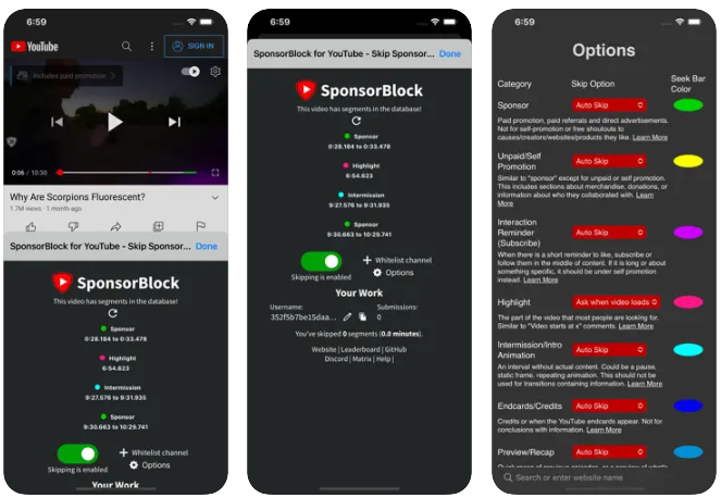 For iOS, get YouTube Reborn IPA cracked for free. Skip Sponsorships on YouTube with SponsorBlock for Firefox. SponsorBlock allows you to skip over sponsors, intros, outros, subscription reminders, and other annoying YouTube video elements.