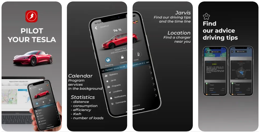 It is not a phone app, but rather a website that you subscribe to that tracks everything about your Tesla. • Integration of TotalEnergies, Fastned, and Electra charging stations • Addition of a charger cluster