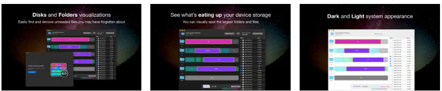 DiskSight download and installation instructions for PC and Mac. DiskSight can visualize your disk, allowing you to easily identify large folders and files that may no longer be needed.