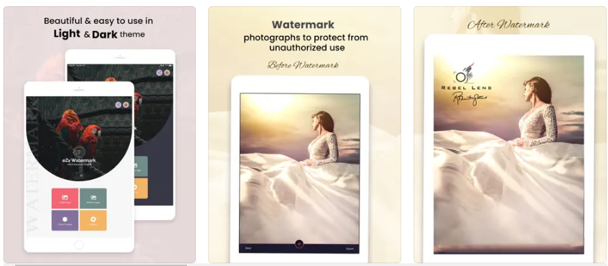 With a single tap, you can create templates and batch watermark an unlimited number of photos. eZy Watermark Photos provides the best solution for quickly capturing, watermarking, and sharing photos.