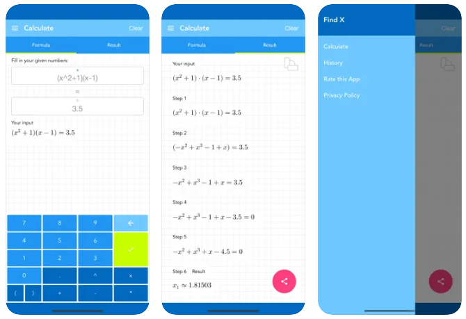 In less than a second, find the x of an algebraic equation. Photomath is also one of the most complete math apps available. In less than a second, find the x of an algebraic equation. You have two equation sides where you can enter your algebraic terms.