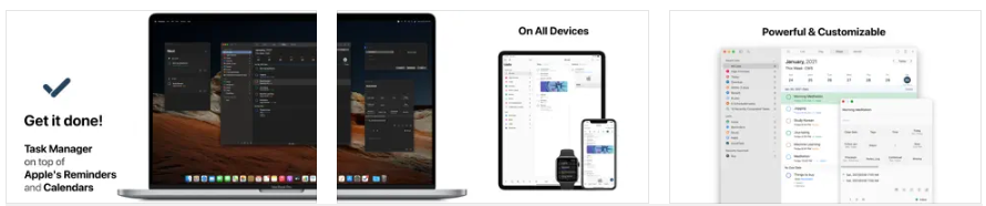 Because GoodTask is a universal app, it works on all iOS and iPadOS devices. GoodTask offers a two-week free trial and shares data with Apple's built-in Reminders app.