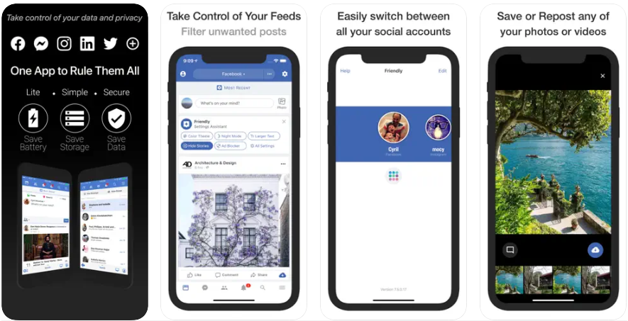 Plus, it's a social browser. Friendly App Studio; Paid; Social Networking, Utilities; iOS App Store. Friendly is the most comprehensive social network alternative. Friendly eliminates the need for multiple apps to meet all of your social needs.
