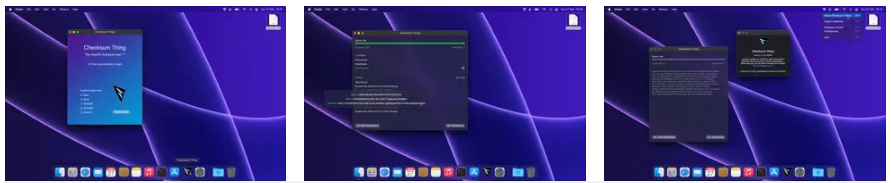 In macOS, you can easily check the SHA 256 checksum of any file using the command line. Checksum Thing full version standalone offline installer for macOS is available for free download.