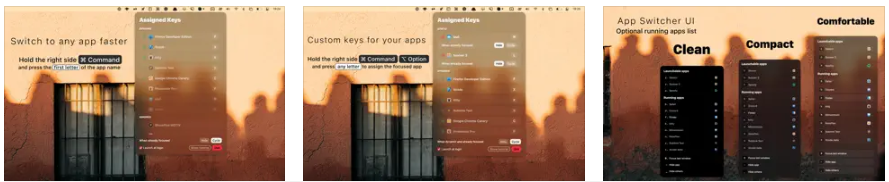 Product Hunt lists the top ten alternatives to rcmd. The app switcher interface is quick and attractive. While rcmd is best used without a UI, you can still display an App Switcher if necessary.