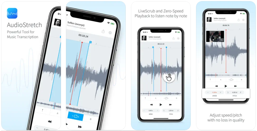 Download the most recent version of the AudioStretch app [2022] for your iPhone or iPad tablet. Enter AudioStretch, an award-winning program. Audiostretch is a mobile app that provides music transcription and pitch control.