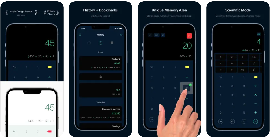 Take a look at Calzy 3, a calculator that will not disappoint you. Calzy 3 is a beautiful and modern smart calculator app for the iPhone and iPad.